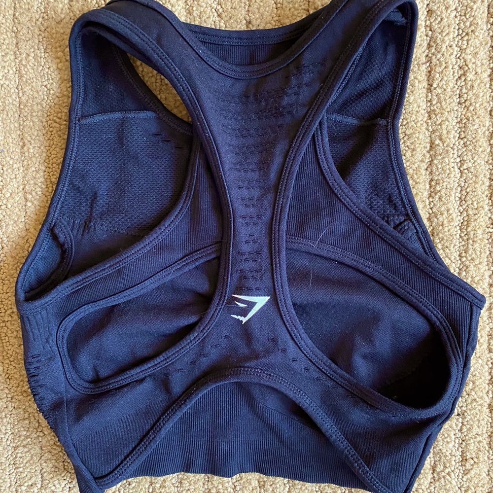 Gymshark Longline Black Seamless Sports Bra